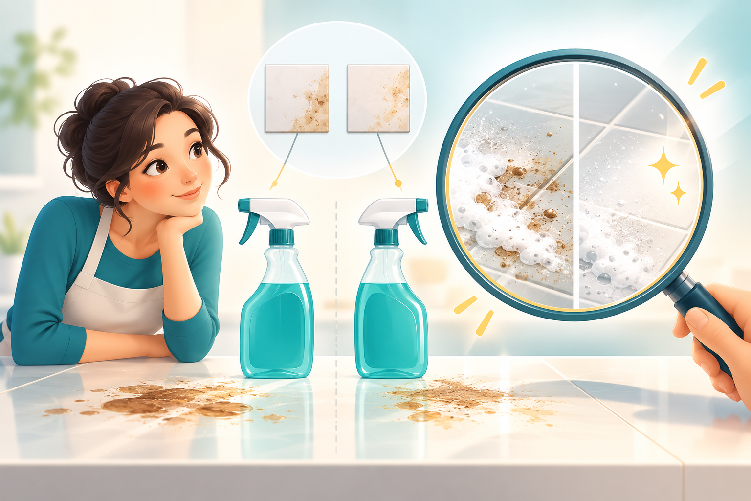 Comparing Cleaning Spray Performance